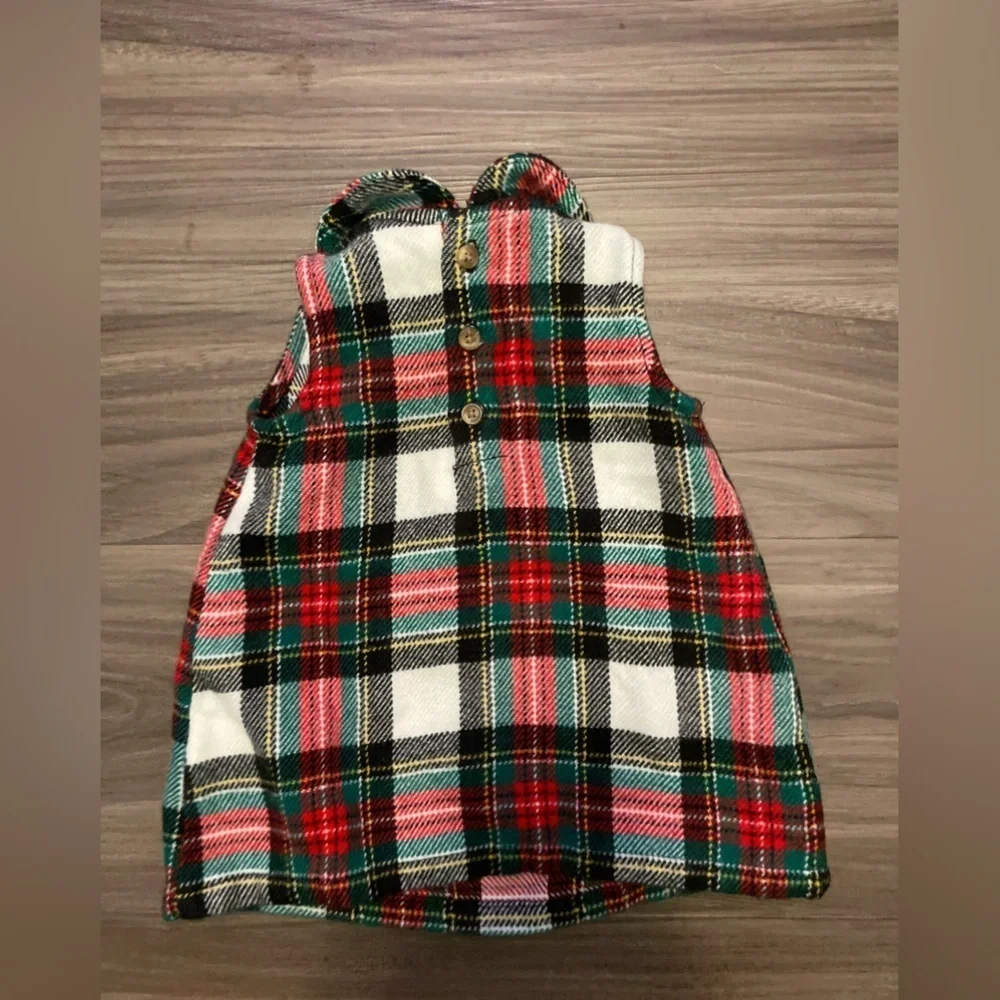 Carters baby girl holiday Plaid Sleeveless Dress - Red, Green, White size 3M